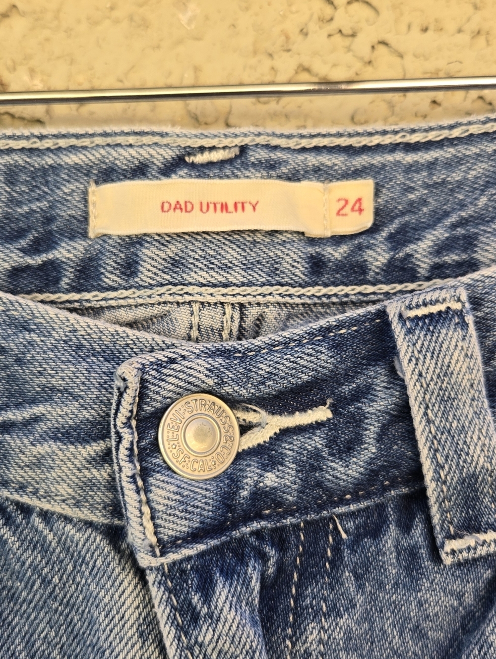 Levi's Dad Utility Blue Straight-Leg Women’s Jeans - Picture 8 of 12